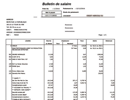 image bulletin de salaire